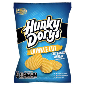 Crinkle Cut Salt & Malt Vinegar Flavour Potato Crisps 135g