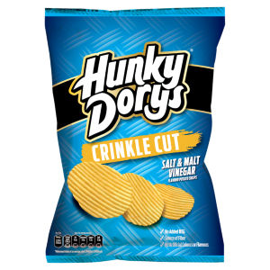 Crinkle Cut Salt & Malt Vinegar Flavour Potato Crisps 135g