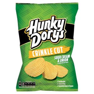 Crinkle Cut Sour Cream Onion Flavour Potato Crisps 135g