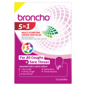 5in1 Multi-Symptom Cough Pastilles (10) for All Coughs* and Sore Throats*