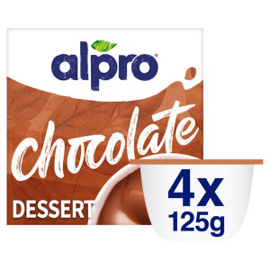 Alpro Dark Chocolate Dairy Free Vegan Soya Dessert 4x125g