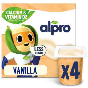 Alpro Kids Vanilla Soya Dairy Free Yoghurt Alternative 4 x 115g