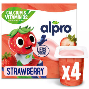 Alpro Kids Strawberry Soya Dairy Free Yoghurt Alternative 4 x 115g