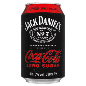 Old No. 7 Brand Tennessee Whiskey Mixed with Coca-Cola Zero Sugar 330ml