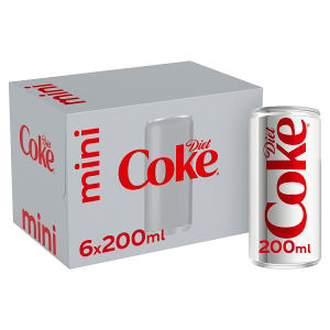 Coca-Cola 6 x 200ml Diet Coke Cans