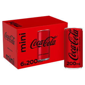 Coca-Cola 6 x 200ml Zero Sugar Cans