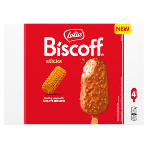 Lotus Biscoff Ice Cream Sticks 4x90ml