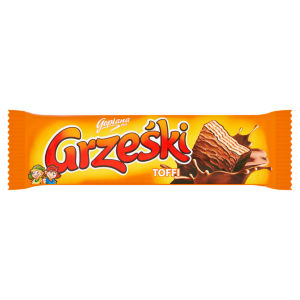 Grzeski Milk Chocolate-Coated Wafer Bar with Toffee Flavoured Cream 36g