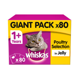 Whiskas 1+ Adult Wet Cat Food Poultry Feasts in Jelly