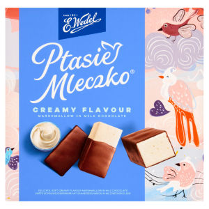 Ptasie Mleczko Creamy Flavour Marshmallow in Milk Chocolate 340g