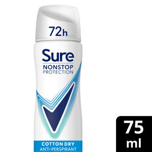 Sure Cotton Dry Nonstop Protection Compressed Antiperspirant Aerosol 75Ml