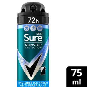 Sure Invisible Ice Fresh Nonstop Protection Compressed Antiperspirant Aerosol 75Ml