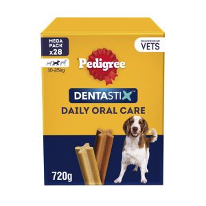 Pedigree Dentastix Daily Adult Medium Dog Treats Dental Sticks x28 720g