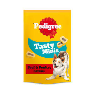 ® TASTY MINIS Adult Dog Treats Beef & Poultry Chewy Slices 155g