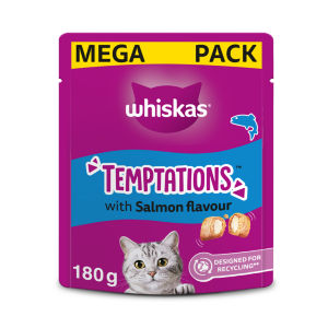 TEMPTATIONS™ Adult Cat Treats with Salmon flavour 180g
