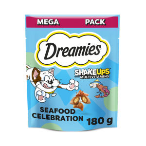DREAMIES Shake Ups Cat Treat Biscuits Seafood Celebration 180g