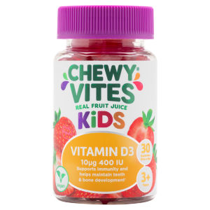 Kids Vitamin D3 10µg 400IU 30 Gummies One a Day 3+ Years