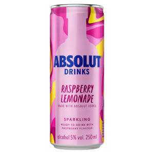 Absolut Vodka & Raspberry Lemonade Ready to Drink Pre-Mixed 250mL