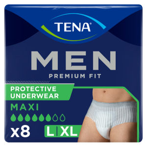 TENA Men Premium Fit Incontinence Pants Level 4 Large 8 pack 