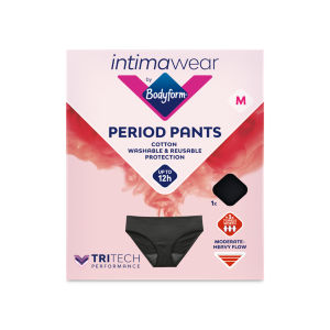 Bodyform Intimawear Cotton Hipster Underwear Black Size S