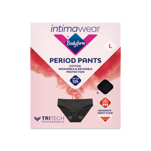 Intimawear Cotton Period Underwear Hipster Black L