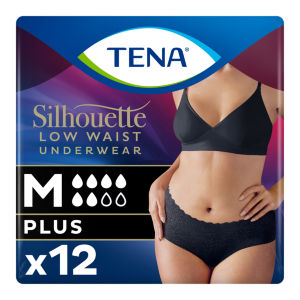 TENA Silhouette Incontinence Pants Black M Pack x12
