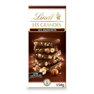 Lindt Dark Chocolate With Hazelnut Bar 150G