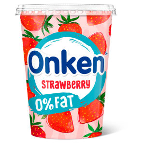 Onken Fat Free Strawberry Yogurt 450g