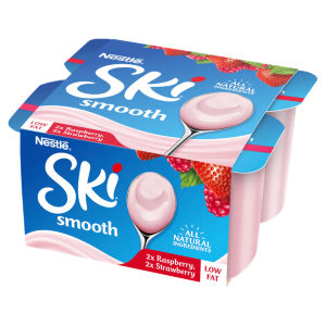 Ski Smooth Strawberry & Raspberry Yogurt 4X120g