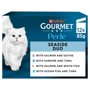 GOURMET Perle Senior 7+ Mini Fillets in Gravy Wet Cat Food 12x85g