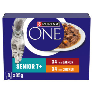 Senior 7+ Mini Fillets Chicken and Beef Wet Cat Food 8x85g