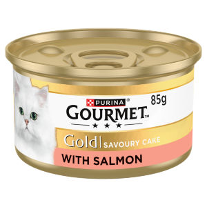 Gourmet Gold Savoury Cake Salmon Wet Cat Food 85g