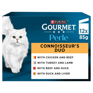 GOURMET Perle Senior 7+ Mini Fillets in Gravy Wet Cat Food 12x85g