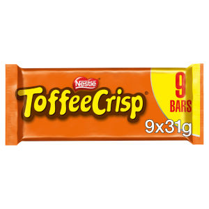 Toffee Crisp Biscuit Bar 9 Pack Multipack 279g