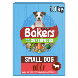 Bakers Small Dog Beef Dry Dog Food 1.1kg