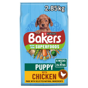 BAKERS Superfoods Puppy Chicken with Vegetables Dry Dog Food 2.85kg
