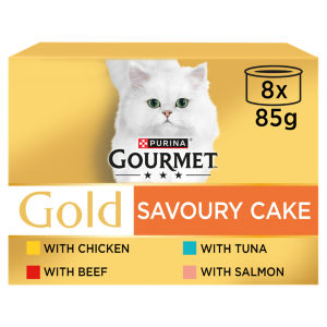 Gourmet Gold Savoury Cake Meat & Veg Variety Wet Cat Food 