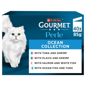 GOURMET Perle Mini Fillets in Gravy Ocean Collection Wet Cat Food 40x85g