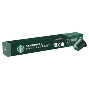 STARBUCKS PIKE PLACE Roast by NESPRESSO, Medium Roast Coffee, 53g box of 10