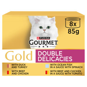 Gold Double Delicacies Wet Cat Food 8x85g