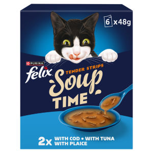 Felix Soup Tender Strips Fish Selection Wet Cat Food 6 x 48g