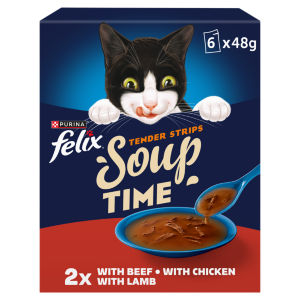 Felix Soup Tender Strips Farm Selection Wet Cat Food 6 x 48g