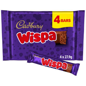 Cadbury Wispa Chocolate Bar 4 Pack Multipack 111.6g