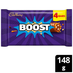 Cadbury Boost Chocolate Bar 4 Pack Multipack 148g
