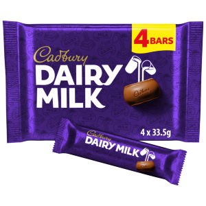 Dairy Milk Chocolate Bar 4 Pack Multipack 134g (4 x 33.5g)