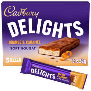 Cadbury Delights Chocolate Hazelnut Flavour & Caramel 5 Pack Multipack
