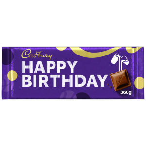 Cadbury Happy Birthday Dairy Milk Chocolate Bar 360g