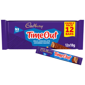 Cadbury Timeout Chocolate Wafer Bars  12 x 18g