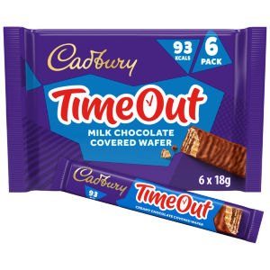 Cadbury Timeout Wafer Chocolate Biscuit Bars 6 Pack 108g