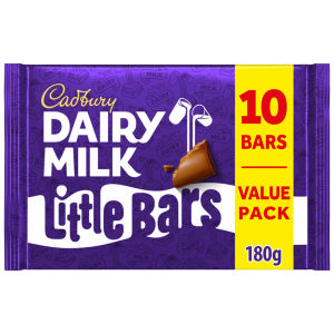 Cadbury Dairy Milk Little Bar Chocolate 10 Pack Multipack 180g (10 x 18g)